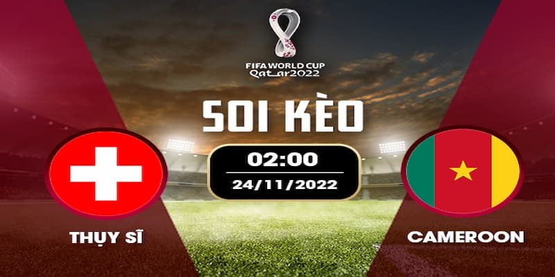 Tổng quan trận Thụy Sĩ Vs Cameroon 17h00 Ngày 24/11/2022 –  World Cup 2022 cùng may88